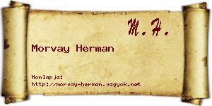 Morvay Herman névjegykártya